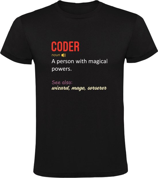 Coder Programmeur Heren T-shirt - Software developer - Ontwikkelaar - Nerd