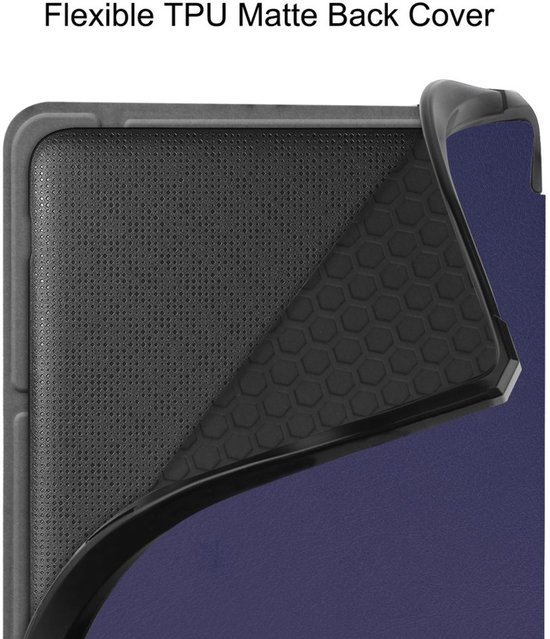 e-Reader Hoesje Origami Book Case met Wake/Sleep-functie - Kobo Libra Colour Hoesje - Blauw van Origami — afbeelding 2