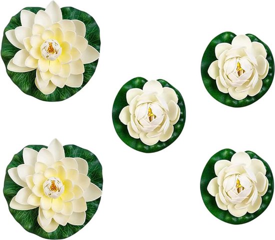 6Pcs Drijvende Zwembad Lichten, Lotus Licht Voor Vijver, Waterdichte LED Tuin Licht Batterij Operated Actieve Water Lelie Voor Tuin Vijver Decor Gift