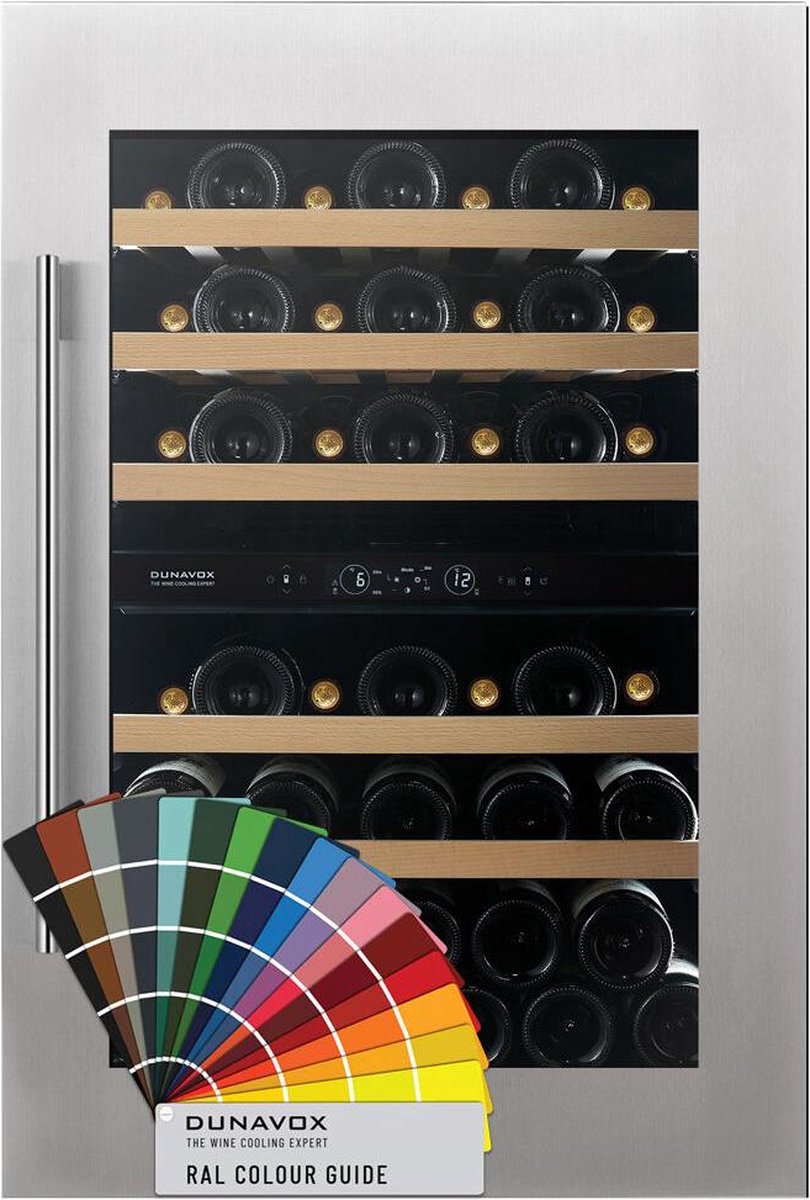 Dunavox Spirit-44 Wijnkoelkast DVS-44.120DC 2 Zones RAL Kleur RAL Kleur