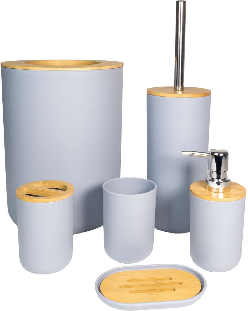 Badkamer spa-accessoireset bamboe