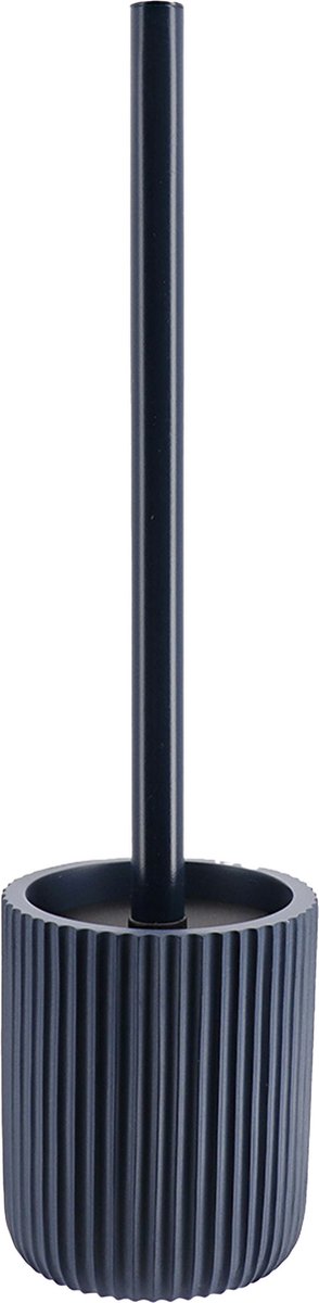 Tendance WC borstel met houder 101 series - blauw - geribbeld - PS - 9 x 37 cm - toiletborstel