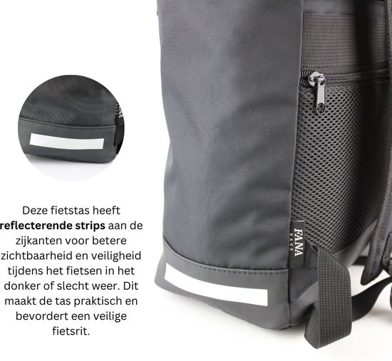Fana Bags Rugtas & Fietstas in 1 - Enkele Fietstas - Laptop Rugtas - Werktas/Rugzak - Lichtgewicht van Fana Bags — afbeelding 5