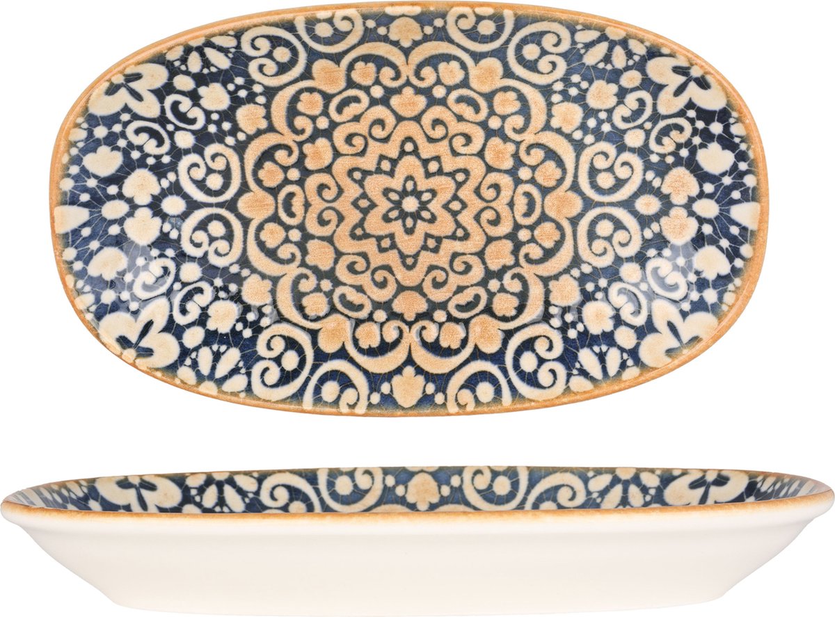 Bonna Serveerschaal - Alhambra - Porselein - 24x14 cm - set van 2