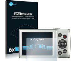 Savvies - Screenprotector voor Canon Digital Ixus 185 - Folie Beschermfolie transparant 6 Stuks