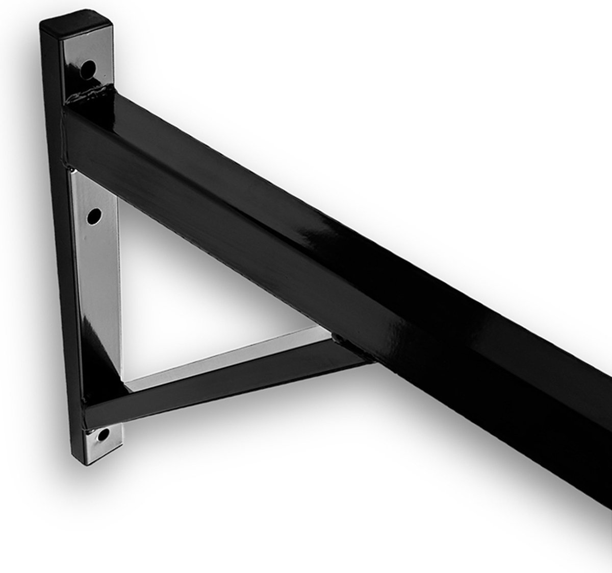 KRAKEN Optrekstang Single Grip Pull Up Bar - Wandmontage Thuisfitness Krachttraining - Max. 200 kg - Poedercoating Staal 3 mm - Gripdiameter 32 mm - Pull Up Chin Up Muscle Up Leg Raise - Bevestigingspunt Ringen Ab Straps - Inclusief Montagemateriaal thumbnail 7