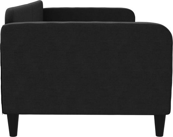 Canapé-lit The Living Store 90x200 cm tissu noir - Canapé-lit - Canapé-lit - Lit double - Lit de repos - Canapé-lit noir