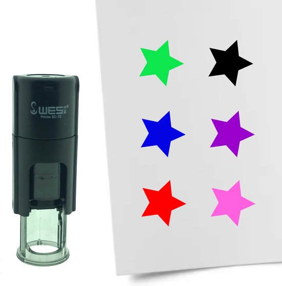 CombiCraft Stamp Star ou Star 10mm rond - encre bleue