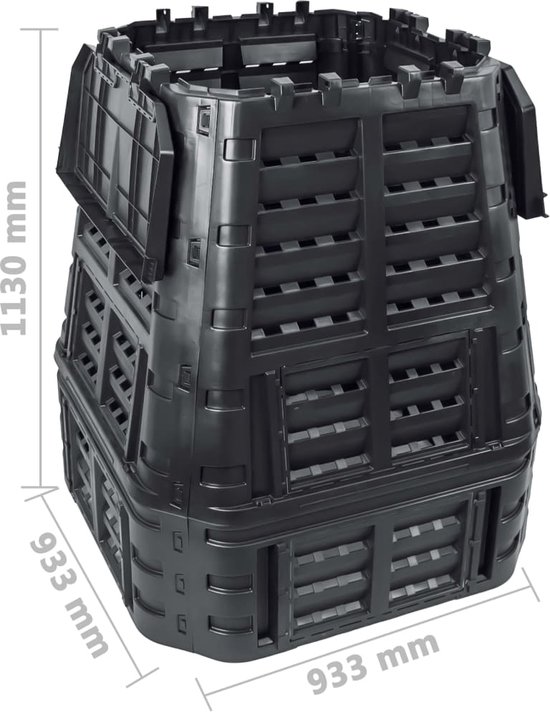 vidaXL Composthaven - Compostbak - Compostbak 740 L 93,3x93,3x113 cm ...