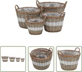 Jardinière surélevée The Living Store, osier, 4 tailles, marron/ Wit