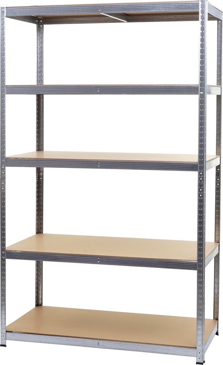 MCW-E33, insteekbare kelderrekken, 875kg staal 5 planken ~ gegalvaniseerd 200x120x60cm