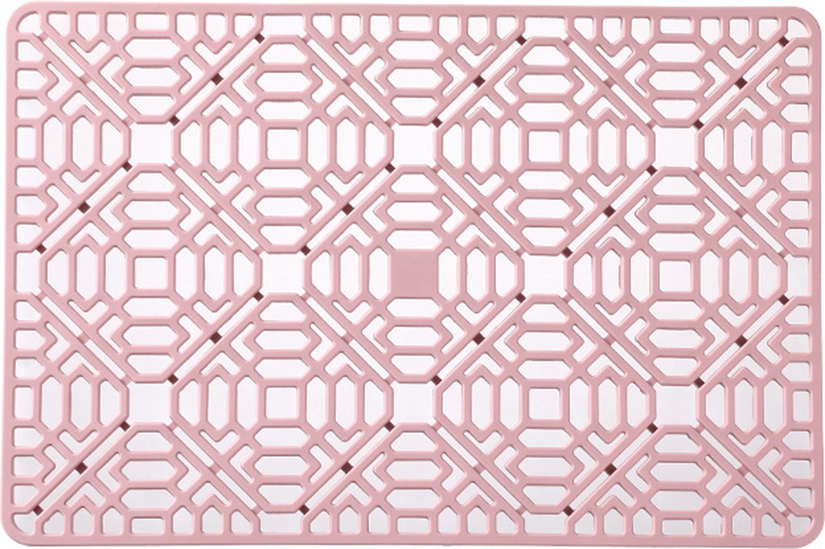 Goedkoopste 40x27cm Siliconen Afvoermat - Hittebestendige Keukenbladmat - Afwasdroogmat - Keuken Spoelbak Spatbescherming - Bescherm Uw Spoelbak en Vaatwerk tegen Krassen - Geschikt voor Thuis, Keuken, Hotel, Hostel Restaurant Gebruik