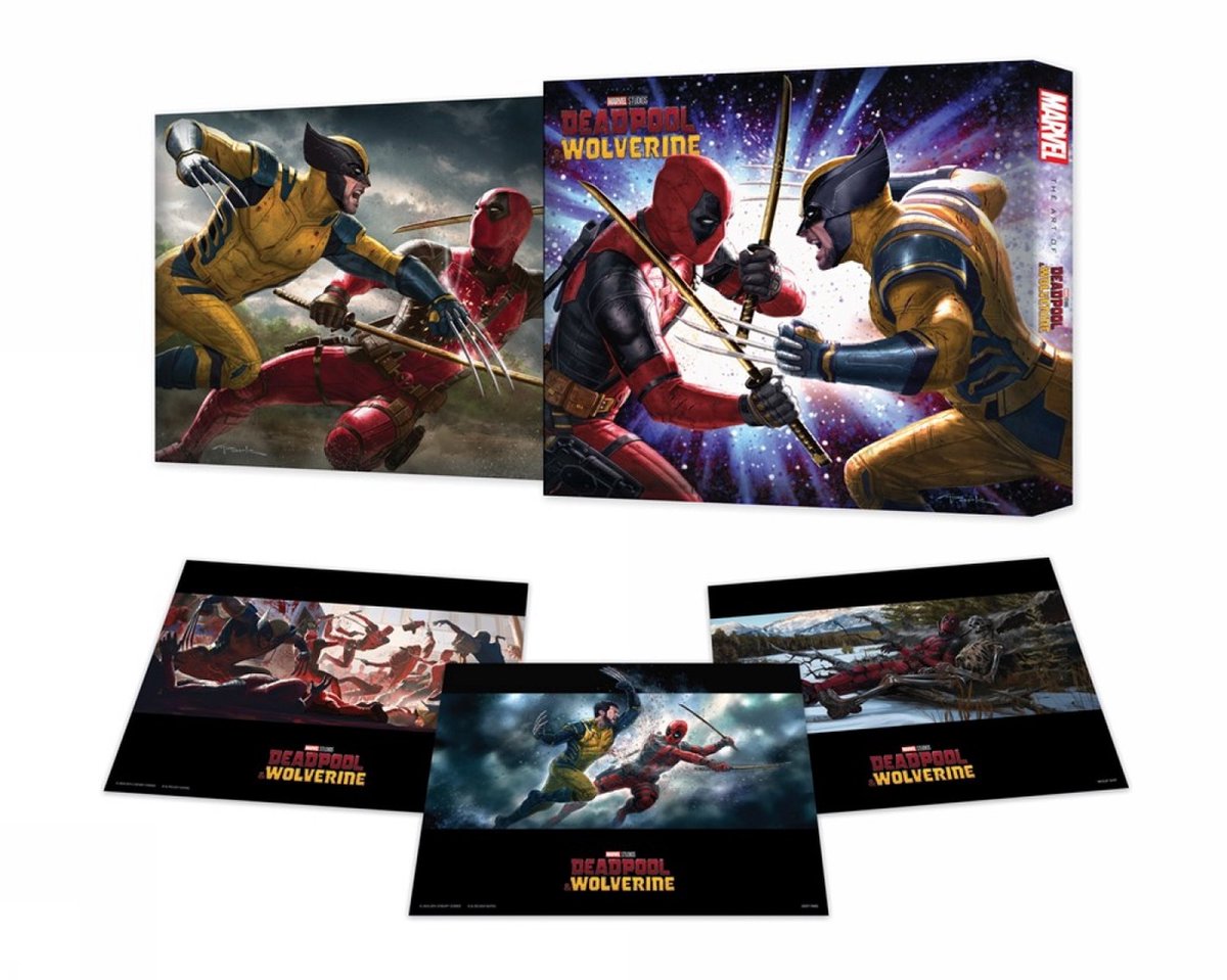 Omslag van Marvel Studios' Deadpool & Wolverine: The Art of The Movie Slipcase