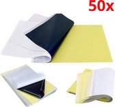 Papier pochoir carbone tatouage, papier transfert 50 pièces