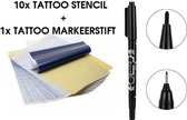 10x pochoirs de tatouage A4, papier calque carbone, papier de transfert de tatouage 4 plis, pochoir d'encre de tatouage