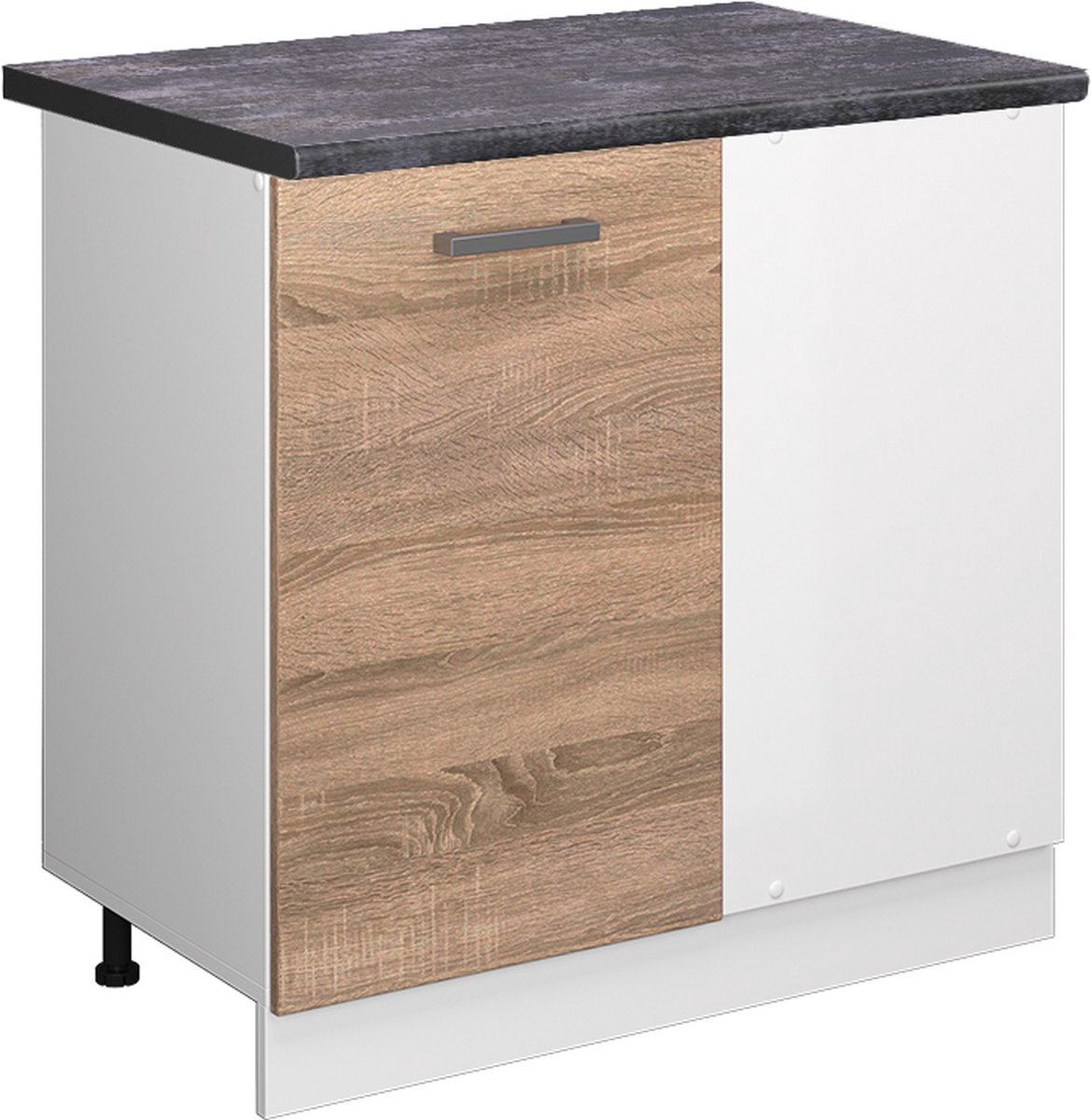 Vicco R-Line Hoekkast – 86 cm, WB Antraciet Sonoma Sonoma/Wit