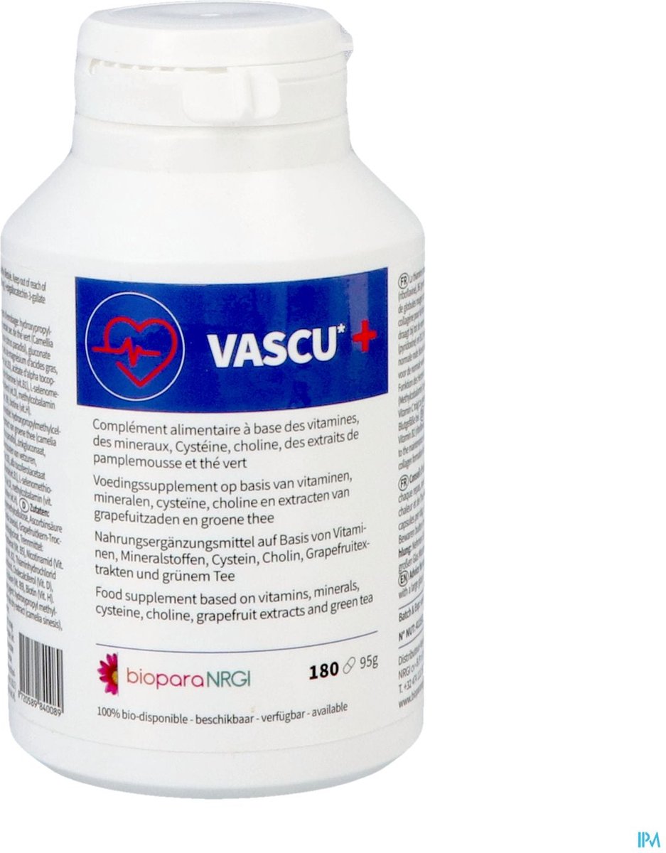 Goedkoopste Vascu Caps 180 - Ondersteunt gezonde bloedvaten & bloeddruk | Met vitaminen & plantenextracten