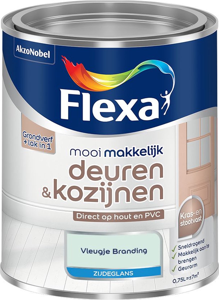 Flexa - Mooi Makkelijk Deuren & Kozijnen Zijdeglans - Vleugje Branding - Mengverf - 0.75 L