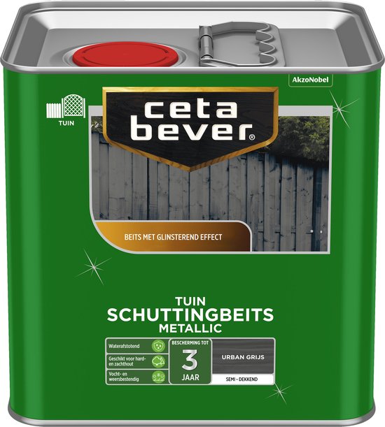 Cetabever - Schuttingbeits Metallic - Urban Grijs - 2,5 L