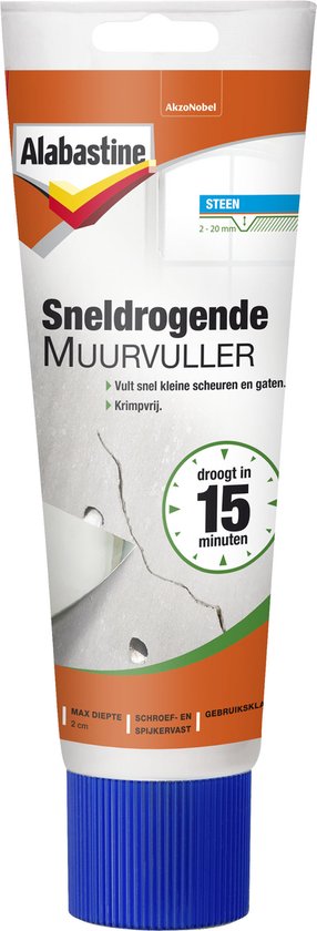 Alabastine Sneldrogende Muurvuller Tube - Wit - 330 gram