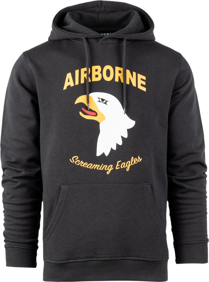 Hoodie 101st Airborne Eagle Grijs
