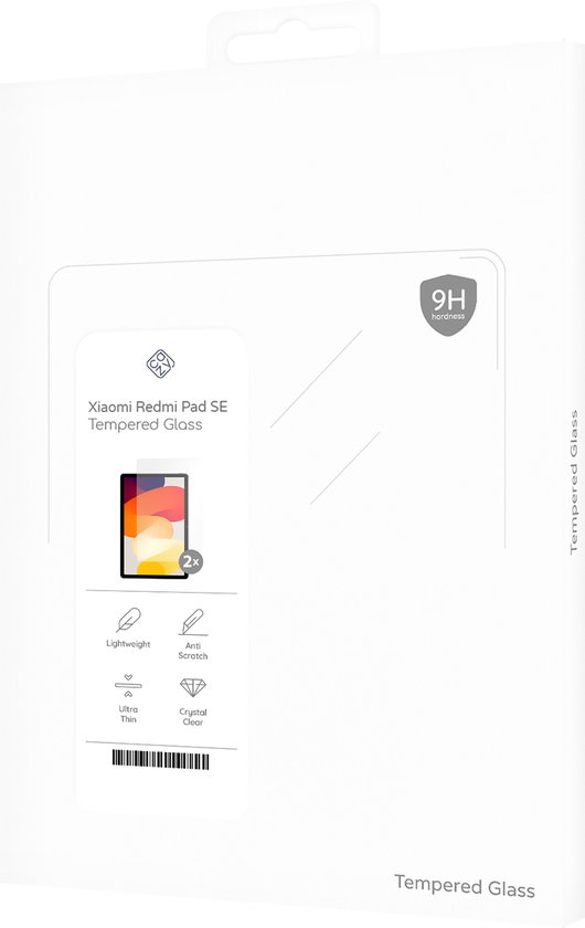 Cazy Protecteur d'écran en Tempered Glass adapté pour Xiaomi Redmi Pad SE - Transparent - 2 pièces