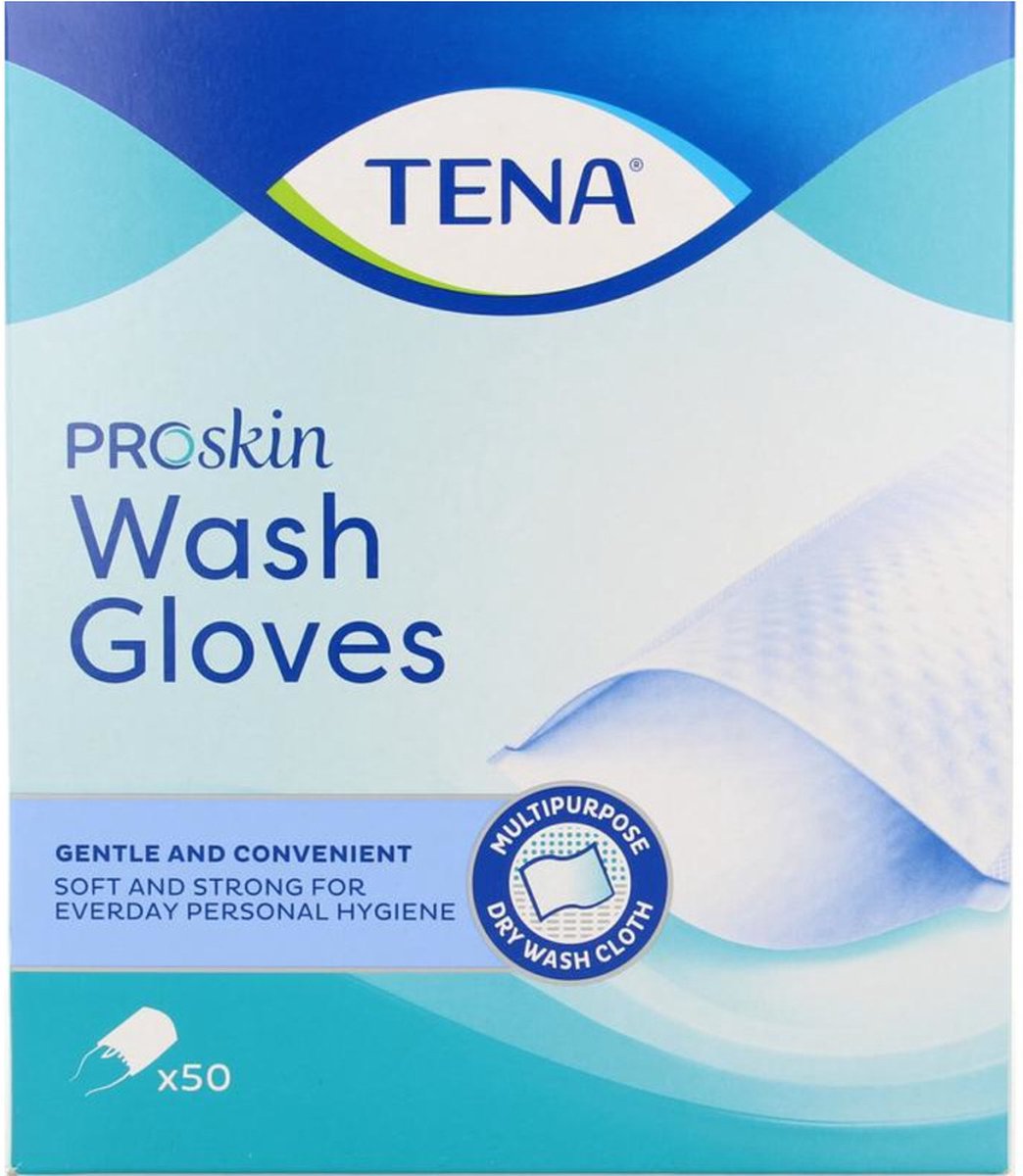 Tena Wash Glove - 12 paquets de 50 gants