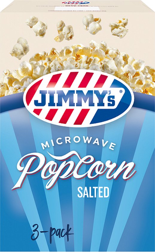JIMMY's Magnetron Popcorn - Zout - 12 x 3 x 90 Gram