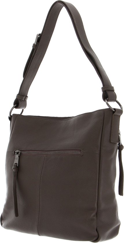 FREDsBRUDER Cuir Sac à épaule Handian Hobo Bag Grey Taupe