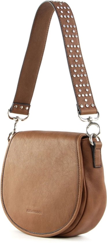 FREDsBRUDER Leren Schoudertas Sunlight Collection Little Sun Bag Toffee Bruine