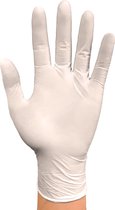 SIR SAFETY LAB ZONE GLOVE Gants jetables, Wit - Latex - Alimentaire - Doigts texturés - EN ISO 374-1 Type B ADGKI - EN ISO 374-5 Virus