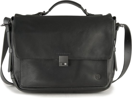 HAROLD'S Cuir Sac de bureau Sac d'ordinateur portable pour ordinateur portable Ivy Lane Notebook Briefcase Black Noir