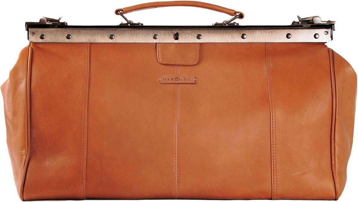 HAROLD'S Leren Schoudertas Country Doctor's Bag Cognac Lichtbruin