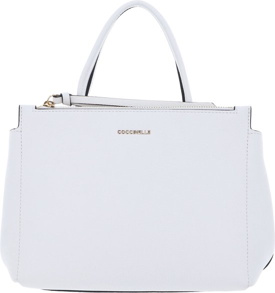 COCCINELLE Cuir sac à main sac à épaule bandoulière Arlettis Handbag Grained Leather Brillant White blanc