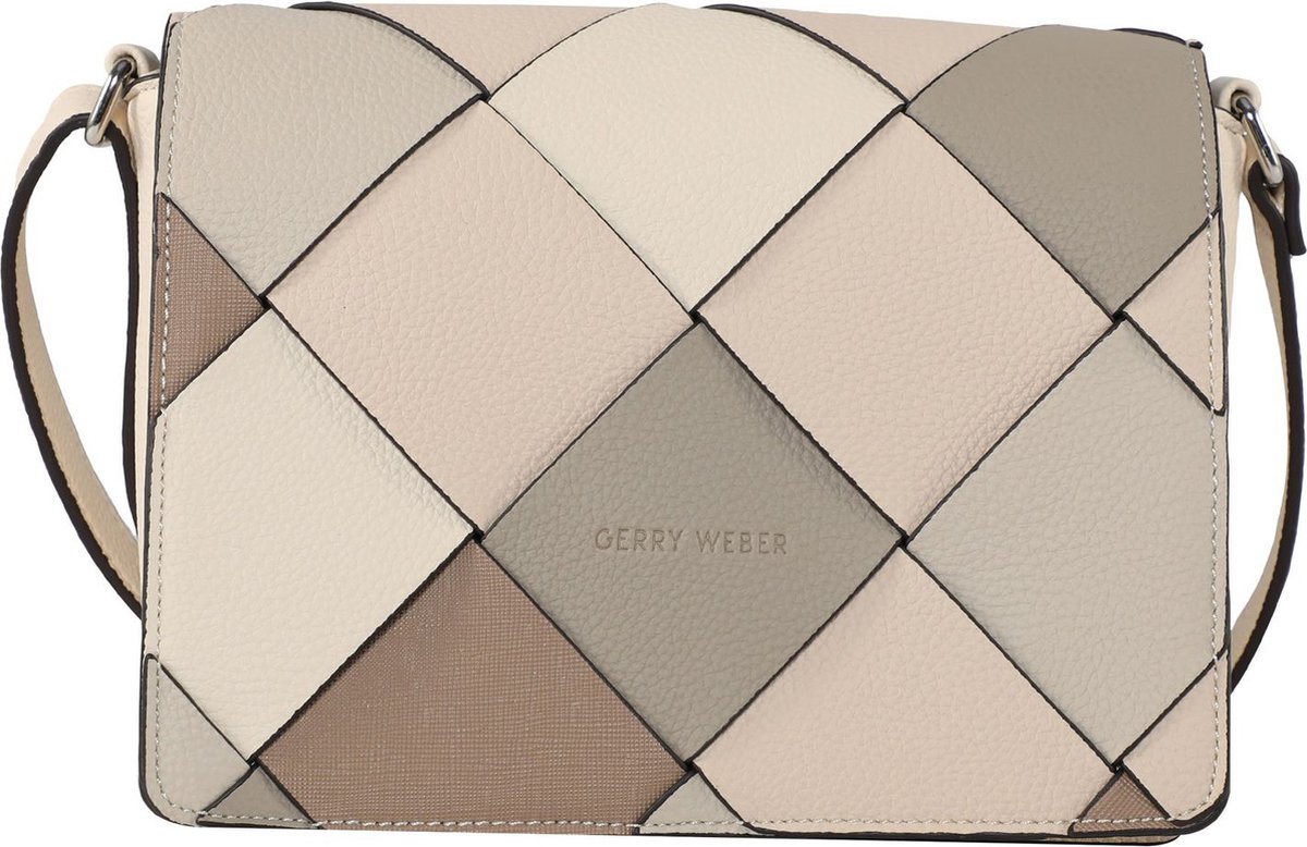 GERRY WEBER Schoudertas Avondtas Checker Shoulderbag SHF Cream-White Beige Veelkleurig