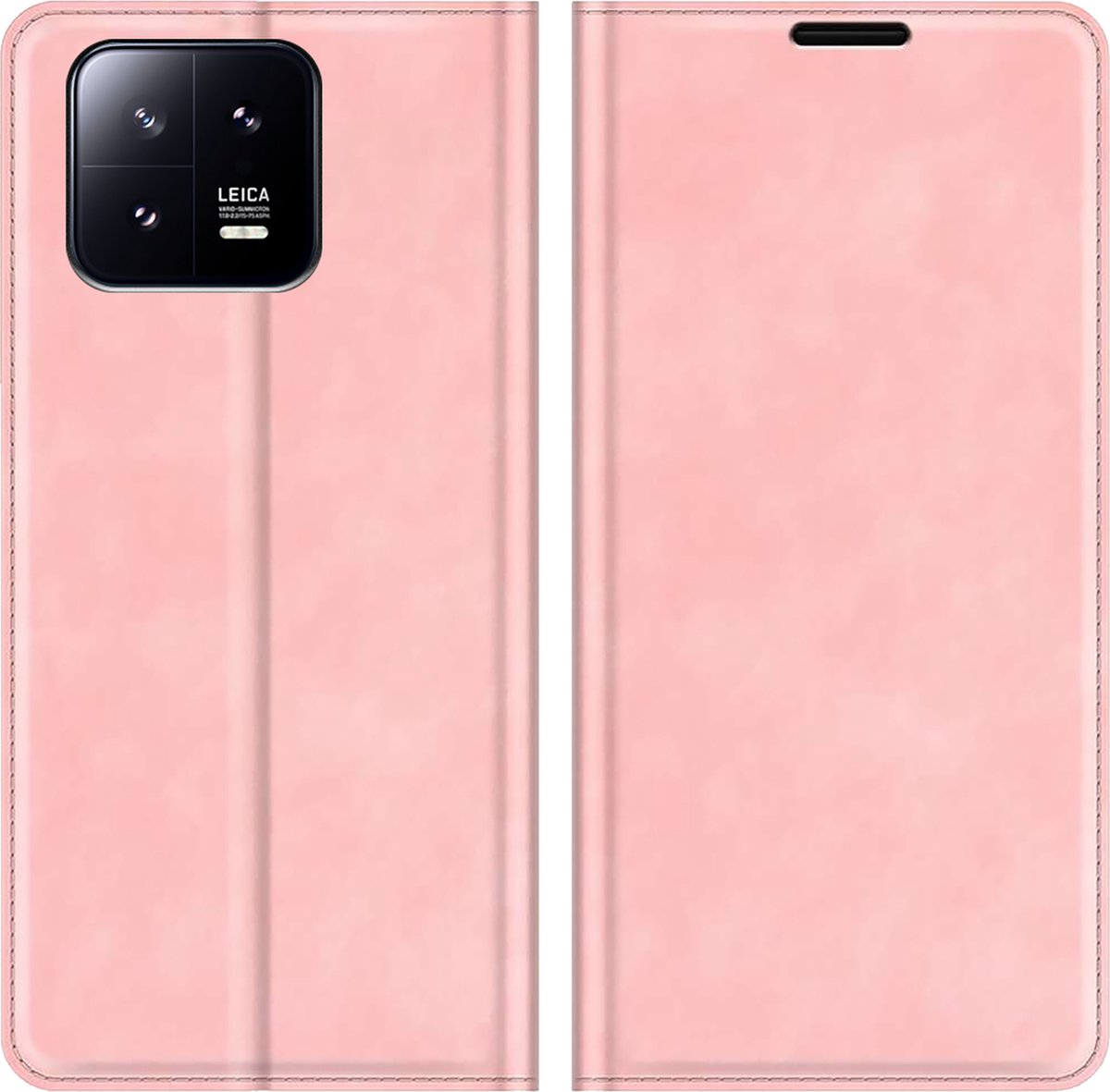 Cazy hoesje geschikt voor Xiaomi 13 - Hoesje met Pasjeshouder - Luxe Book Case - Roze