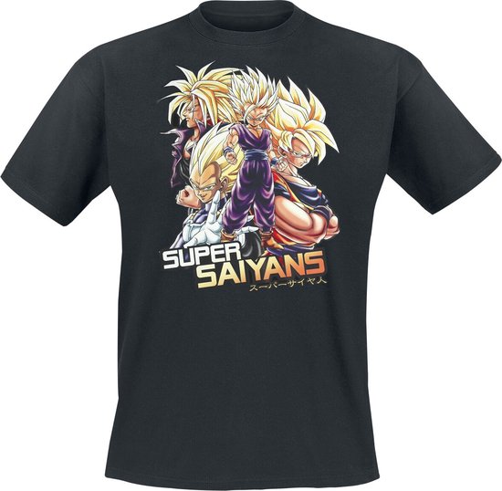 Dragon Ball Z - T-shirt Super Saiyans noir S