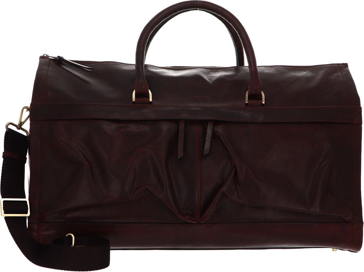 SADDLER Reistas Schoudertas Orlando Weekend Bag Dark Brown Donkerbruin