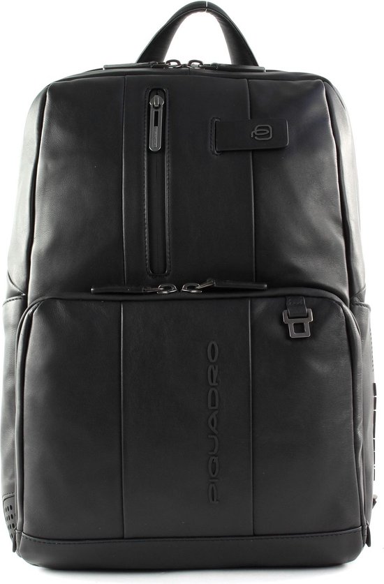 PIQUADRO, Computer en iPad® Backpack van gerecyclede stof met ster omband, anti-diefstal kabel, tas voor fles en RFID-bescherming, blauw, Blauw, Eén maat, 0 stuks