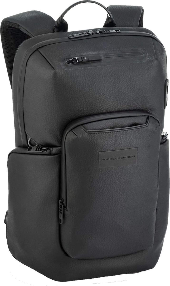 PORSCHE DESIGN Vrije tijd rugzak Rugzak met laptopvak Urban Eco Backpack Leather Black Zwart