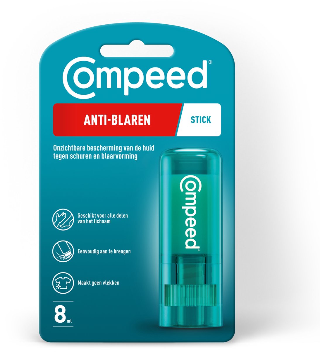 Compeed Anti-Blaren Stick - Helpt blaren en irritatie voorkomen - 8 mg