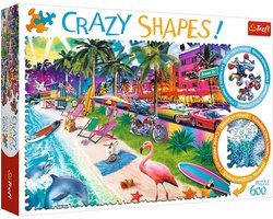 Trefl puzzel - Crazy Shapes Miami Beach - 600 stukjes karton.