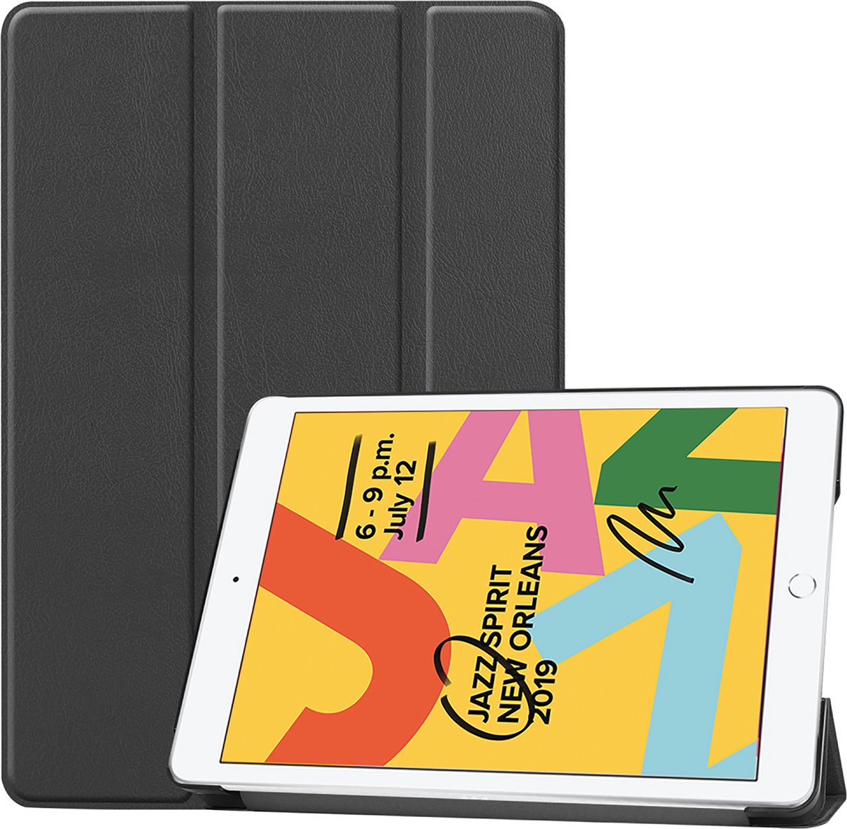 Hoes geschikt voor iPad 2021/2020/2019 10.2 inch - Slaap/Wake functie – Zwart - iPad Hoes 7e, 8e, 9e Generatie - 10.2 inch