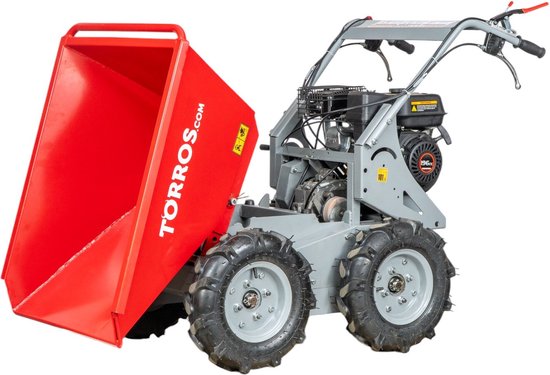 Dumper op wielen manuele kip 500kg 115 liter 6,5pk 196 cc 4 snelheden Torros MD505 van Torros — afbeelding 3