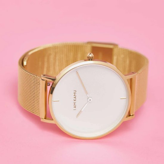 IAMKAMU - Serena - Montre - Or - Wit - Acier Inoxydable