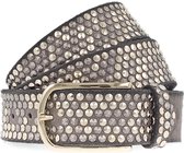 b.belt Cuir Ceinture Nietengürtel Zoe Gold W75 Taupe Gris