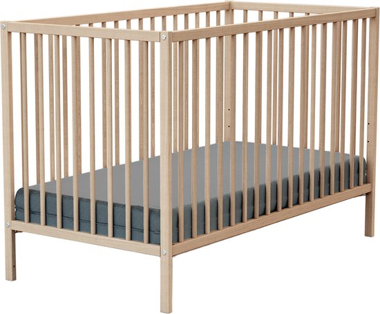 WEBABY - Kinderbed in hout Beuken onbewerkt 60 x 120 cm ONE