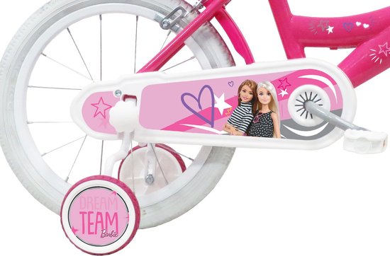 12 inch Barbie fiets met luchtbanden, poppenzitje en mandje van Volare — afbeelding 4