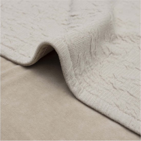 Jollein - Deken Ledikant 100x150cm - Dekentje Baby - Soft Waves - Nougat/Velvet