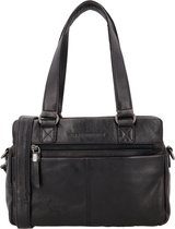 Hide & Stitches Porto Handtas Schoudertas - Zwart - 100% Leer